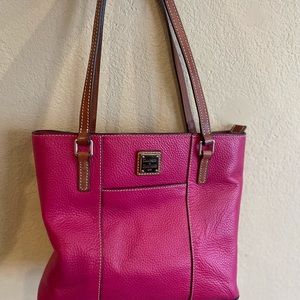 Dooney & Bourke Pebble Grain small Lexington tote in Fuchsia EUC